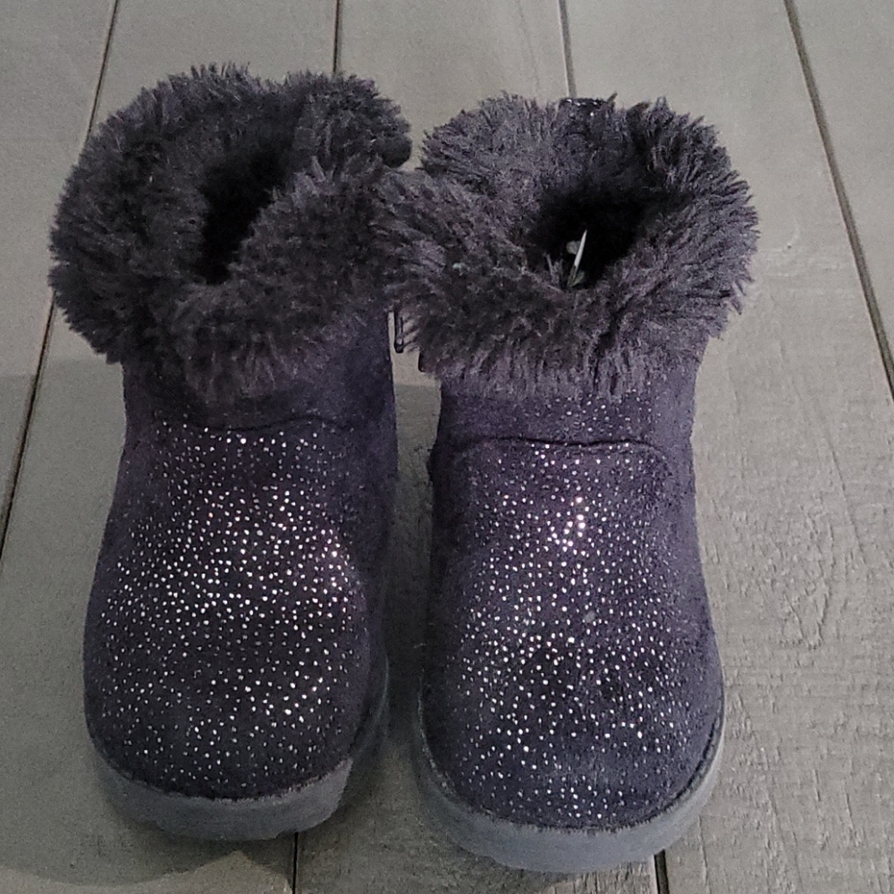 Black sparkle boots